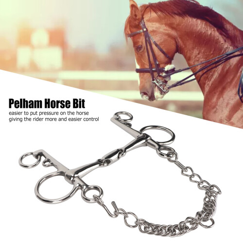 Bocado Pelham: Acero inoxidable+Cobre 5.0x0.7in 2