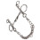 Bocado Pelham: Acero inoxidable+Cobre 5.0x0.7in 8
