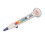 Clarinete de juguete de plástico blanco con 3 pilas AA 10