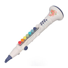 Children Clarinet Toy Cute Funny Volume Adjustable Musical Instrument Educational Toy Birthday Gift White