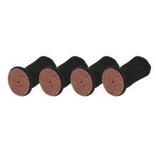 4 piezas de fundas para patas de muebles, antideslizantes, negras