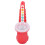 Saxofón de juguete rojo, de plástico ajustable, 3 pilas AA 8