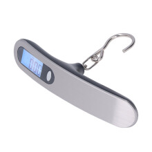 Báscula electrónica de gancho portátil de 50 kg, 10 g, plateada