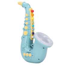 Children Saxophone Toy Boys Girls Lovely Adjustable Musical Instrument Toy Birthday Gift for Party Green