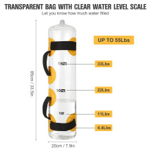 Bolsa de peso de agua Capacidad 20x20x85 cm Transparente