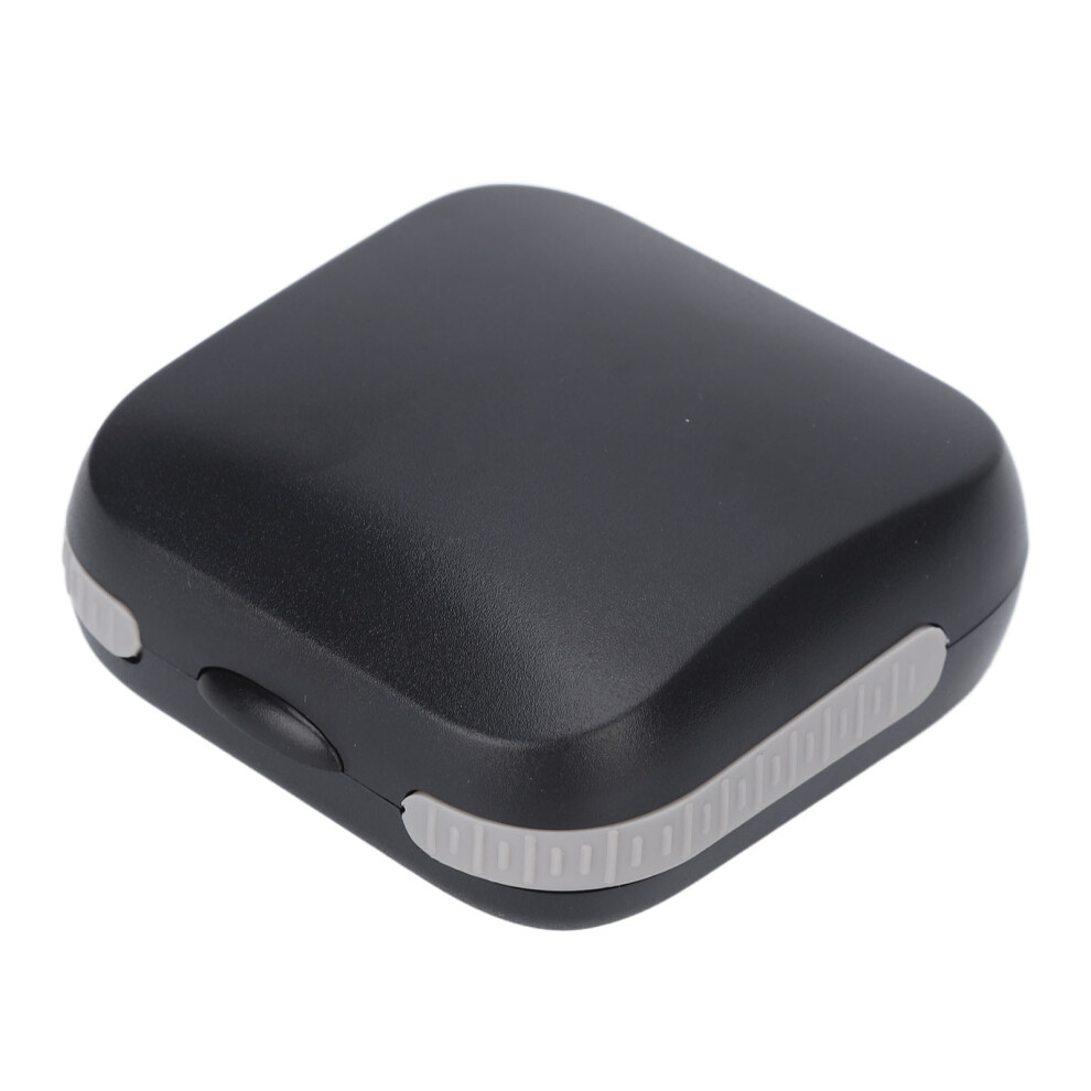 Black Hearing Aid Case Abs Simple Portable Waterproof Hearing Aid Storage Box Accessory For Elderly