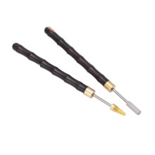 2 piezas, bolígrafo para teñir cantos de cuero, mango de madera de sándalo