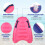 Tabla de surf inflable 69*52*13cm 100kg rosa/azul 9
