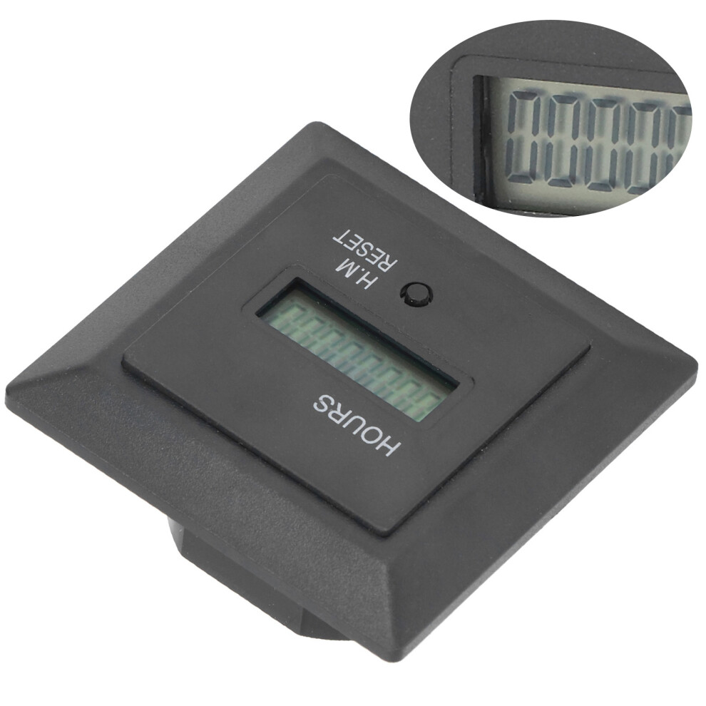 Hour Meter Digital Display Timer Hourmeter Gauge 0Â999999H 59M For Industry 100Â240V Ac 8711321488386