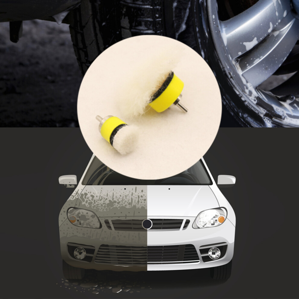 13Pcs Polishing Pad Automotive Details Polishing Sponge Plate Clamp Rod Soft Shaft Small Electric Grinding Wool Polishing Pad Sponge Wheel 6941321489133