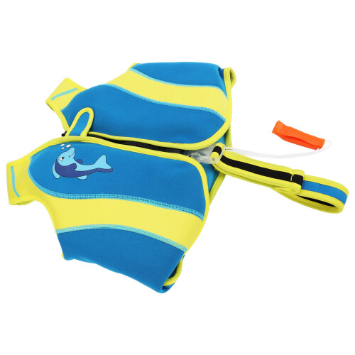 Kinder blaue Neopren-Weste S - Klettverschluss-Fin 2