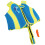 Kinder blaue Neopren-Weste S - Klettverschluss-Fin 9