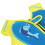 Kinder blaue Neopren-Weste S - Klettverschluss-Fin 12