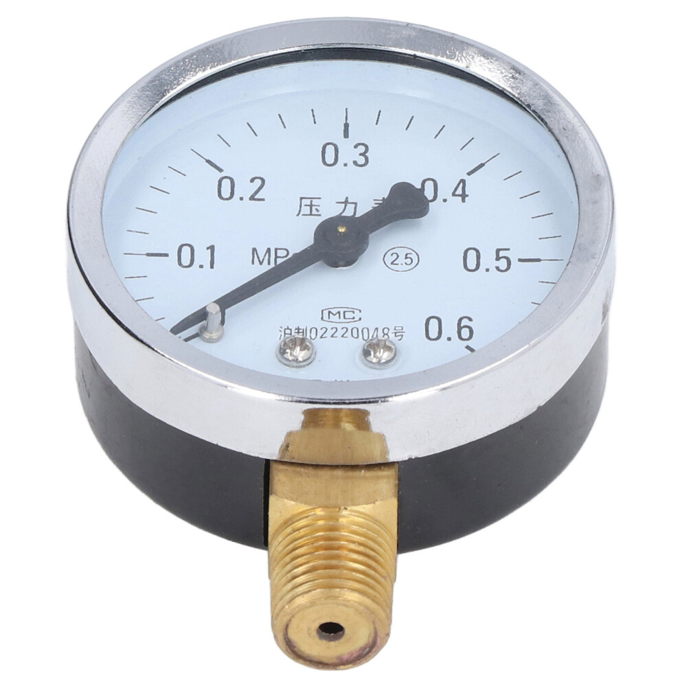 1/4 Npt Pressure Gauge High Accuracy Clear Dial Iron Case Tap Water Pressure Gauge For Petroleum Chemical 4301321489786