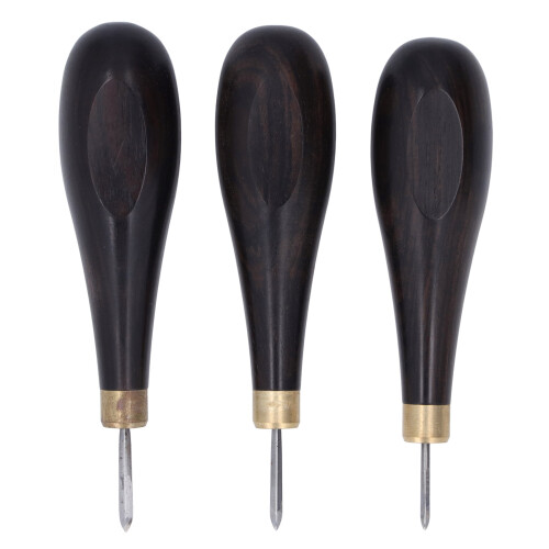 3 Stück Ledernähahle 3 mm/4 mm/5 mm Rotes Sandelholz 1