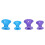 20 piezas de rulos en forma de hongo L/S Morado-Azul 12
