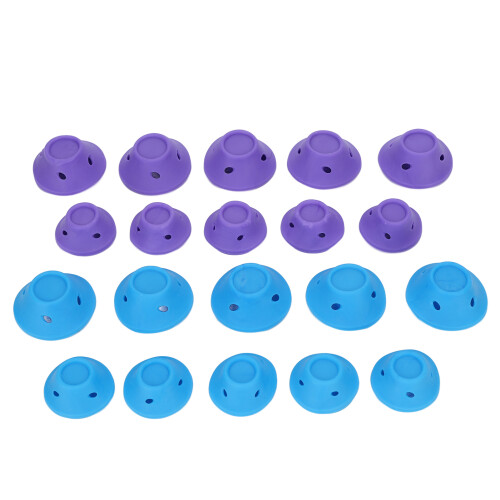 20 piezas de rulos en forma de hongo L/S Morado-Azul 1