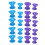 20 piezas de rulos en forma de hongo L/S Morado-Azul 13