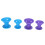 20 piezas de rulos en forma de hongo L/S Morado-Azul 6