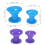 20 piezas de rulos en forma de hongo L/S Morado-Azul 11