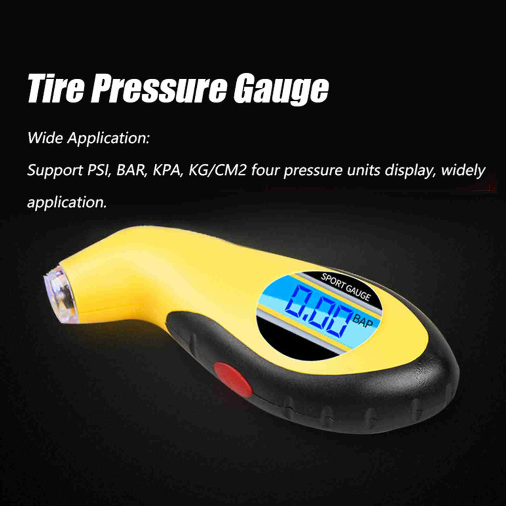 Tire Pressure Meter 0-150Psi Electronic Digital Tire Pressure Gauge Lcd Digital Display With Backlight 4941321493279