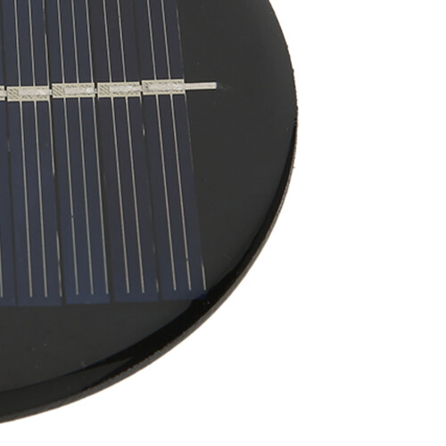 2 piezas 6V panel solar redondo 80mm 0,5 W polisilicio 2