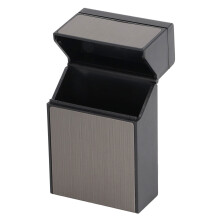 Estuche para cigarrillos de 20 unidades, negro cepillado, 62.810 cm