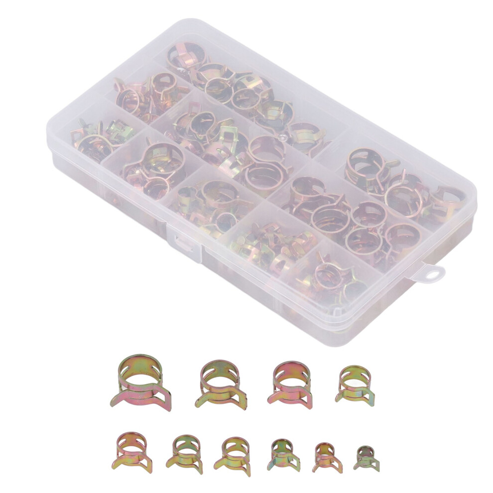 100Pcs Spring Band Type Clip Galvanized 6Â17Mm Hose Pipe Clamp Accessory Set Kit 9411321496020