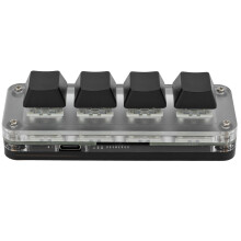 Mini teclado de 4 teclas 100x35x30mm negro RGB 50M