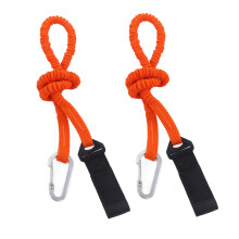 2 Stück dehnbare orange Kayak-Paddel-Leinen, Sicherheitsband 36-72 Zoll