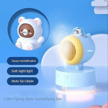 Mini ventilateur USB portable, turbine de bureau, humidificateur d'air froid, jet de pulvérisation multifonction,