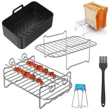 Höyrytysritilän rasvakeittimen tarvikkeet Grillattujen vartaiden osat Paahtoleipäritilä 3,7Qt-4,2Qt