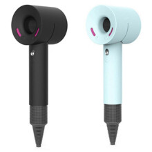 2x Föhnhoes voor Dyson Zachte Siliconen Gel voor Supersonic Föhn Zwart en Blauw