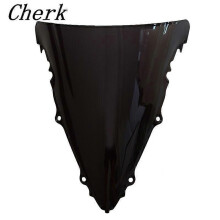 Nytt Motorcykel ABS Dubbelbubbla Vindruteskydd Vindruta För Yamaha YZF R6 2003-2005 04 Svart ~ 1216