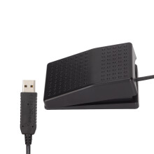 USB Foot Switch USB Single Pedal Mechanical Switch with Indicator Light Standard HID Programmable PC Keyboard Mouse Device