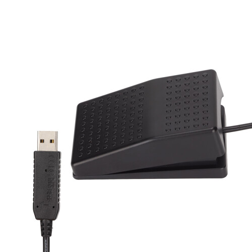 USB Foot Switch USB Single Pedal Mechanical Switch with Indicator Light Standard HID Programmable PC Keyboard Mouse Device