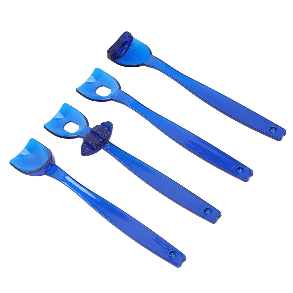 Blue 4Pcs Lips Tongue Muscle Trainer Recovery Oral Mouth Muscle Rehabilitation Training Exerciser