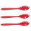 3 Stück Silikon-Spaghetti-Löffel, 28.5x6cm, Rot 2