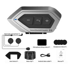 Motorcykel Bluetooth 5.0 Hörlurar Trådlösa Handsfree Telefon Set Stereo Anti-Störnings Interphone