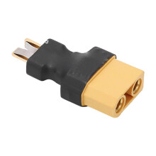XT90 to T Adapter Durable Rubber Plastic Copper Wide Compatibility XT90 Female to T Male Adapter for RC Car Plane Boat