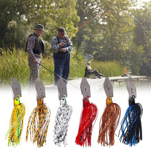 6 Stück 10 cm 11 g Mehrfarbige Bladed Jig Angelköder für Bass, Forelle, Zander