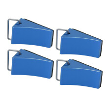 4PCS RC Model Car Wheel Chock Good Fixation Anti Slip Bottom RC Aluminum Alloy Wheel Chock for Redcat Gen8 for Axial SCX10 Blue