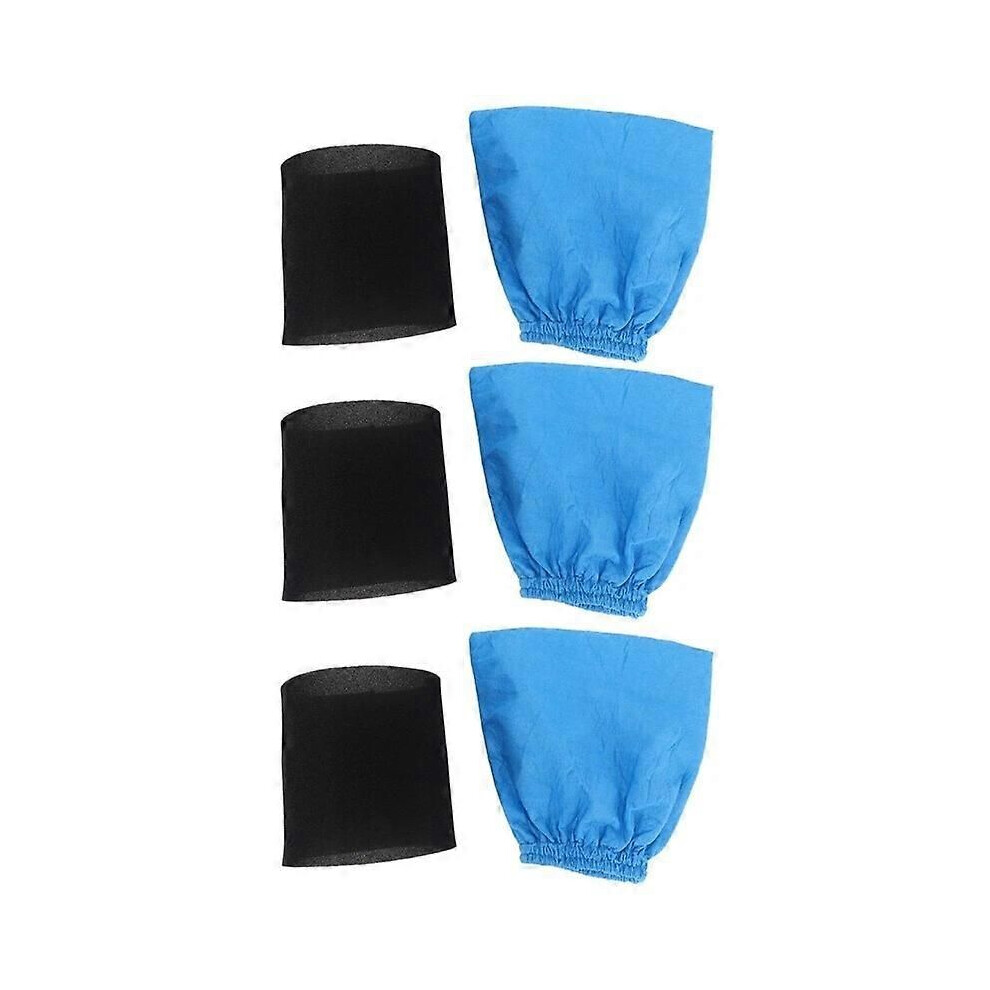 Lot de 3 sacs filtrants textiles en mousse pour aspirateur Karcher MV1, WD2, WD3