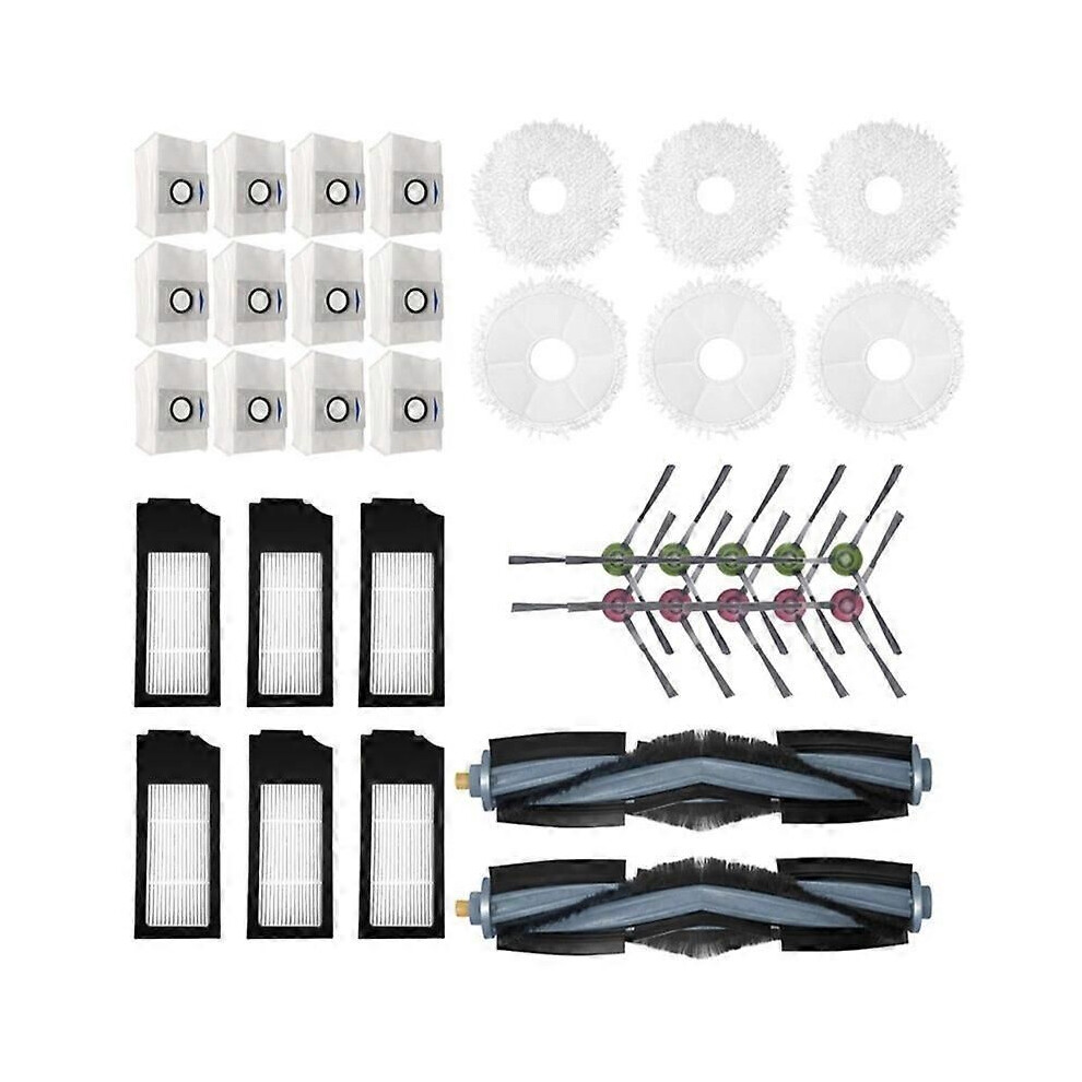 10 Piezas Para Roborock T8/q7 Max / Max + Trapeador Al Vacío Cepillo Principal Lateral Afortunado Sencillez