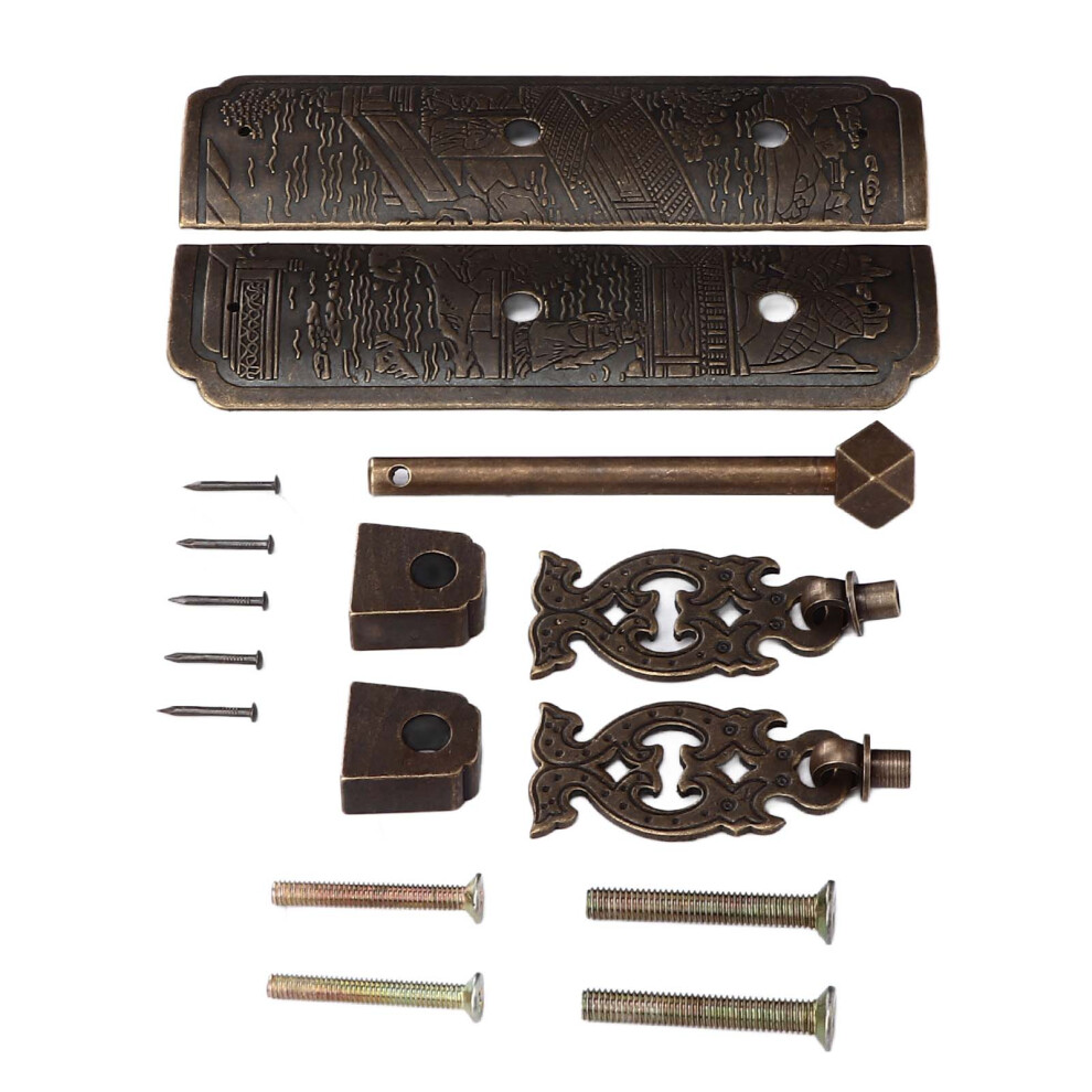 Antique Drawer Pendant Pulls Beautifully Engraved High Hardness Brass Book Cabinet Pull Handle For Dressers Wardrobes 8761321503404