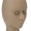 Wimpernmodellkopf Braun Silikon 28x14x10cm 10