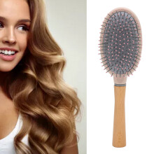 Wooden Paddle Brush Detangling Massage Scalp Brush for Thick Curly Thin Long Short Wet Dry Hair
