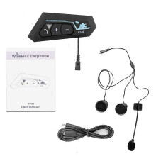 Motorcykel Bluetooth 5.0 Hörlurar Trådlösa Handsfree Telefon Set Stereo Anti-Störnings Interphone
