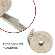 Nastro termoretraibile in fibra di vetro da 5 m per tappo di scarico per moto, protezione termica per