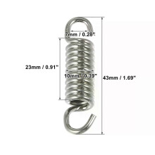 Motorfietsen Universele Uitlaatpijpveer 63mm 2.5" RVS Uitlaatpijpveerhaak Aangepast